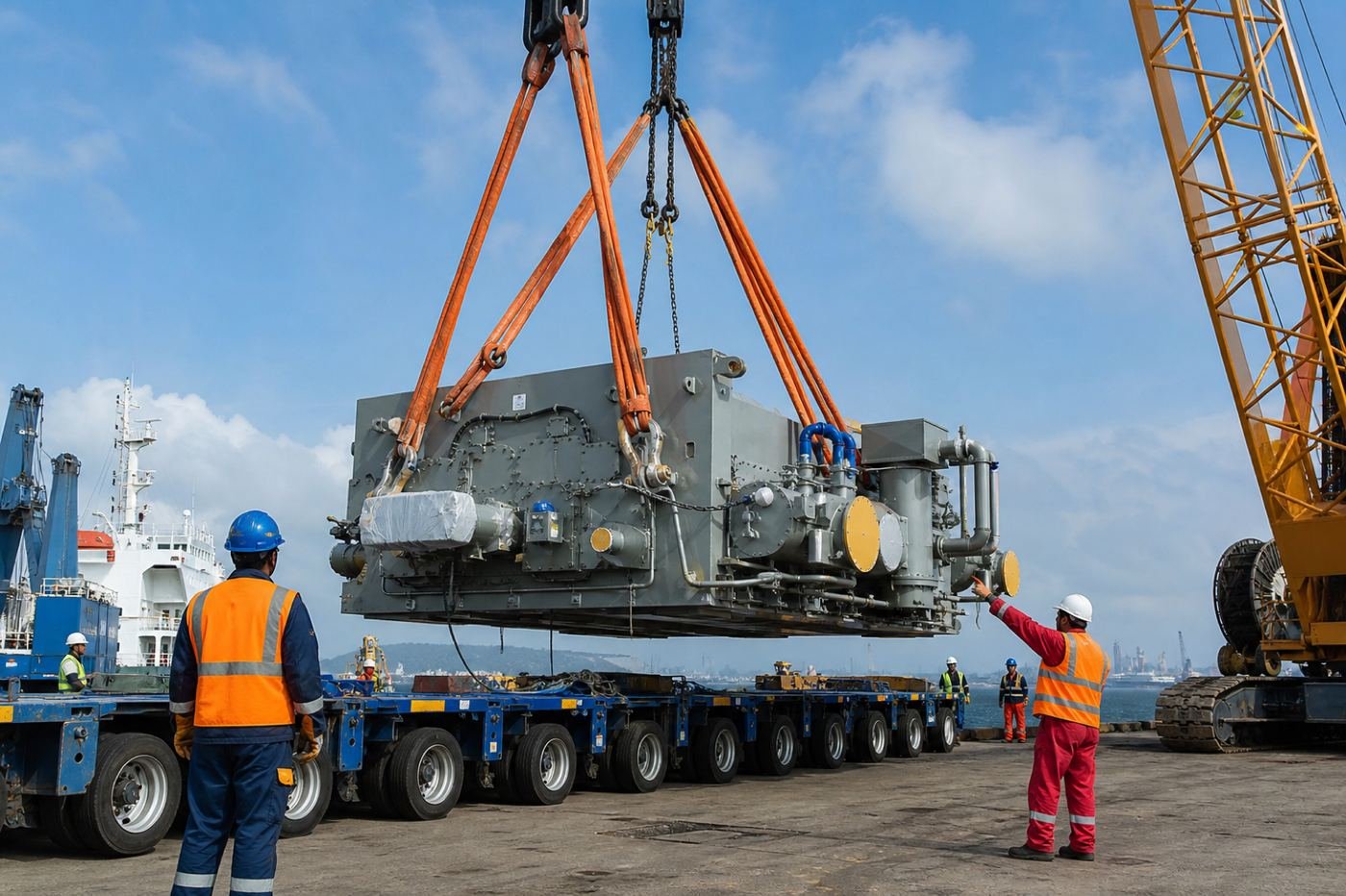 Heavy project cargo loading